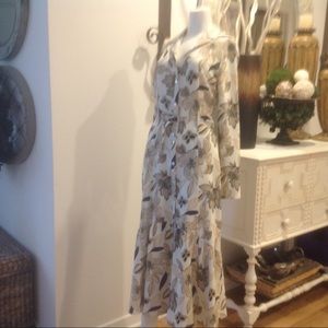 Becken beautiful floral silk dress Size 2